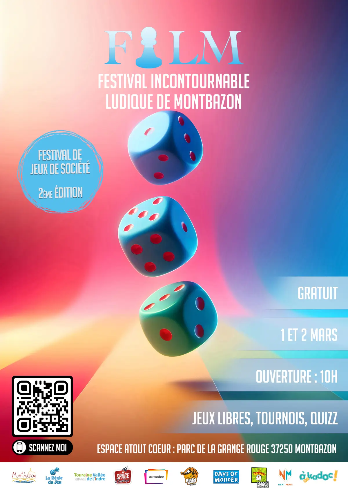 Affiche officielle Festival Incontournable Ludique de Montbazon 2025