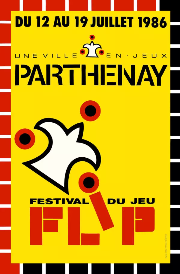 Affiche officielle Festival Ludique International de Parthenay - FLIP 1986