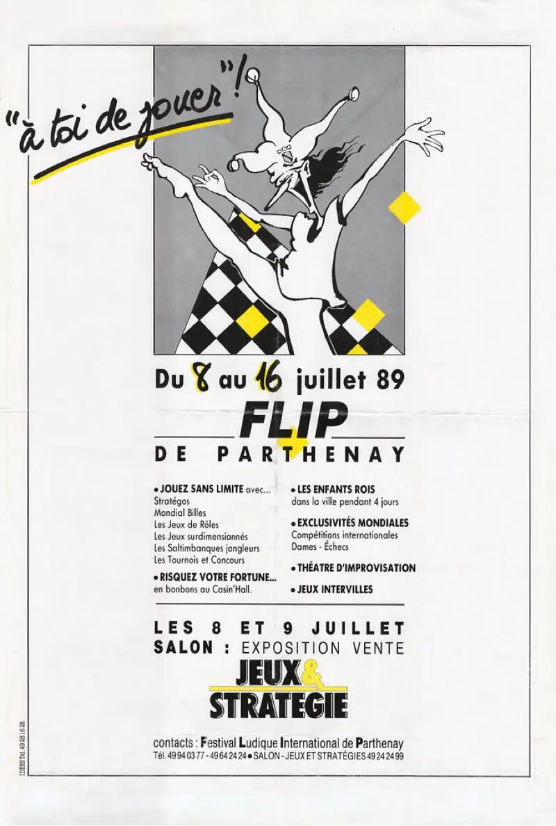 Affiche officielle Festival Ludique International de Parthenay - FLIP 1989