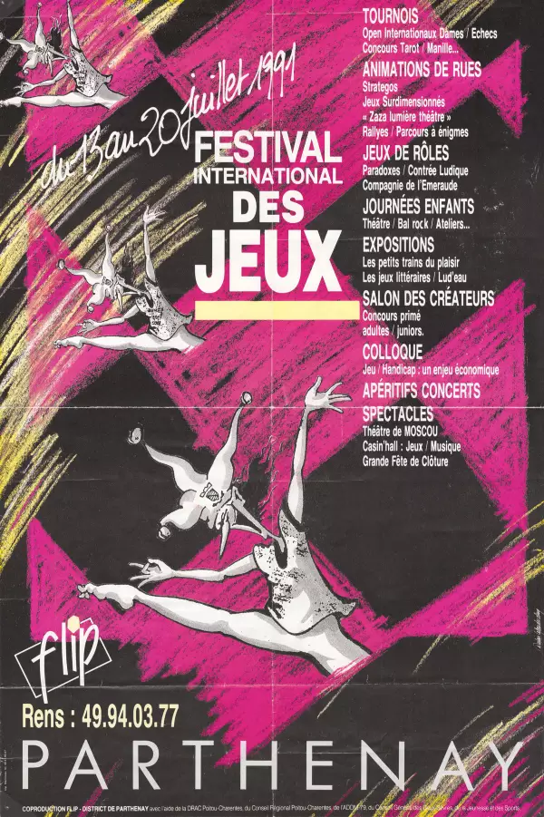 Affiche officielle Festival Ludique International de Parthenay - FLIP 1991