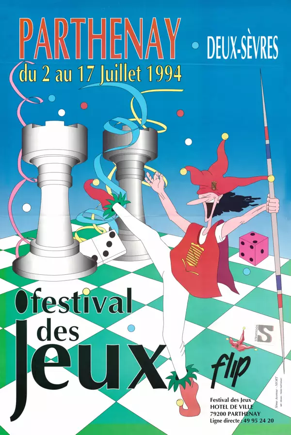 Affiche officielle Festival Ludique International de Parthenay - FLIP 1994
