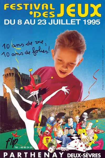 Affiche officielle Festival Ludique International de Parthenay - FLIP 1995