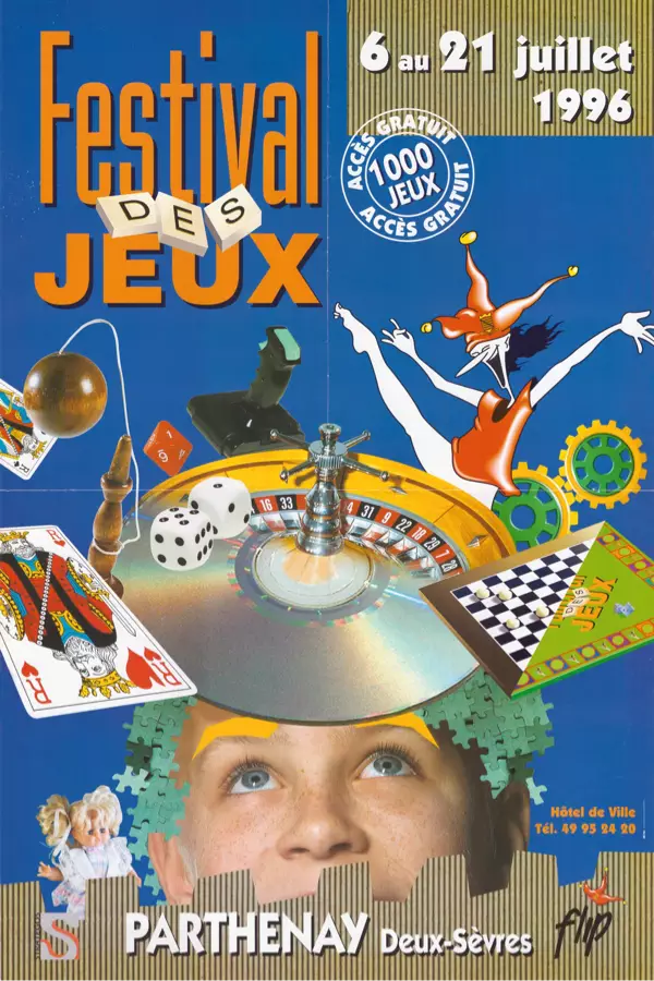 Affiche officielle Festival Ludique International de Parthenay - FLIP 1996