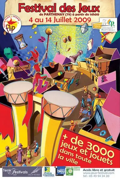 Affiche officielle Festival Ludique International de Parthenay - FLIP 2009