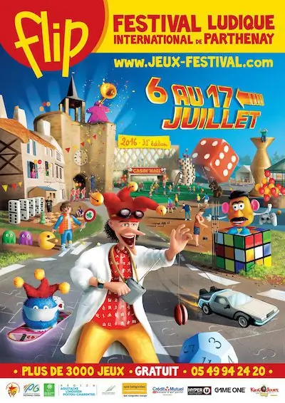 Affiche officielle Festival Ludique International de Parthenay - FLIP 2016