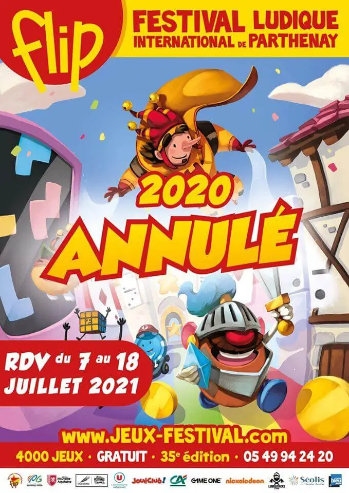 Affiche officielle Festival Ludique International de Parthenay - FLIP 2020