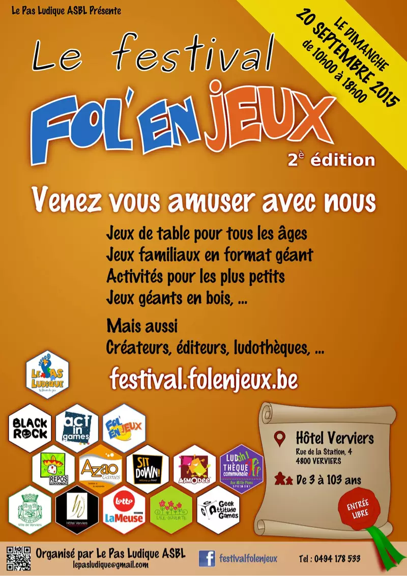 Affiche officielle Festival Folenjeux 2015