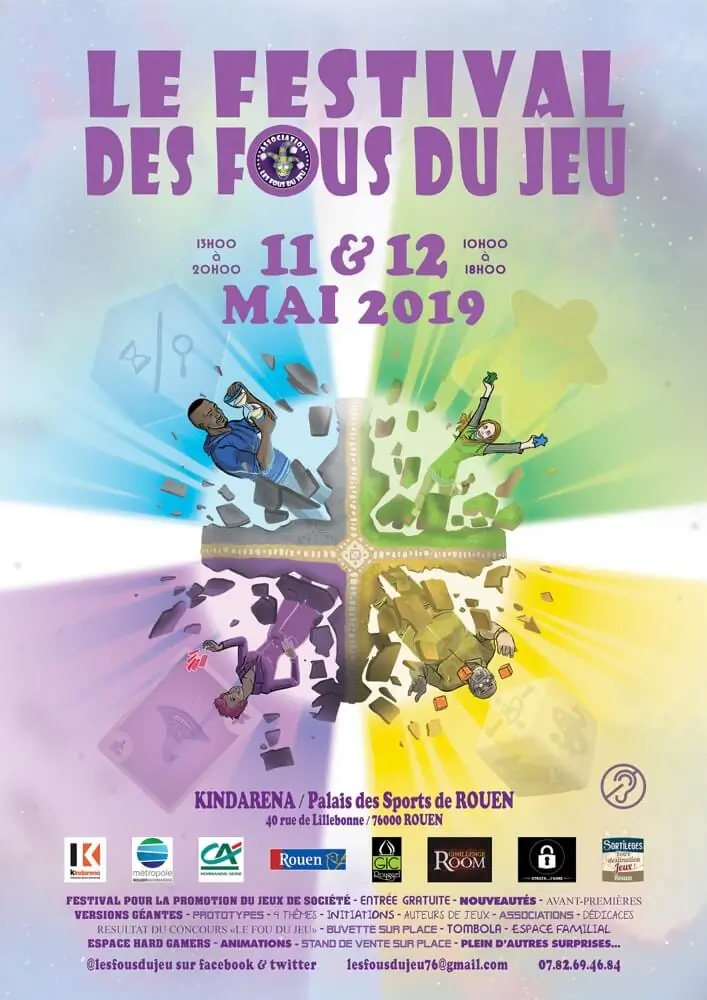 Affiche officielle Le festival des Fous du jeu 2019