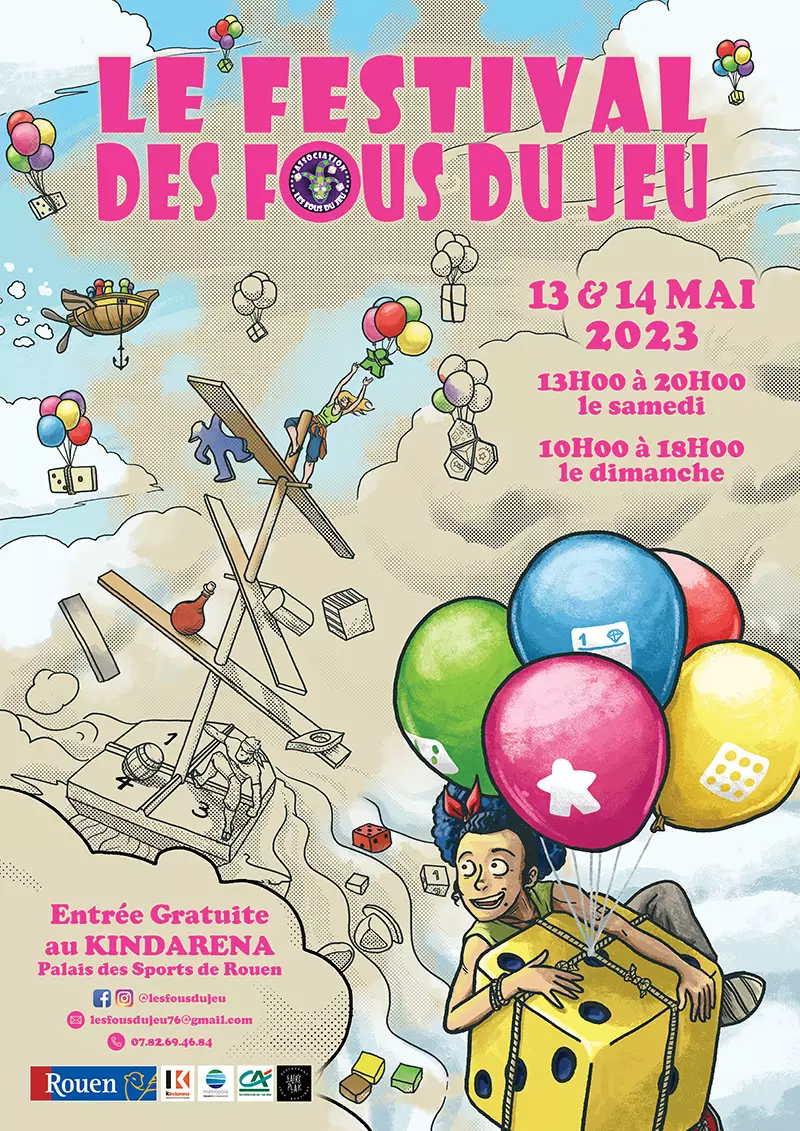 Official poster Le festival des Fous du jeu 2023