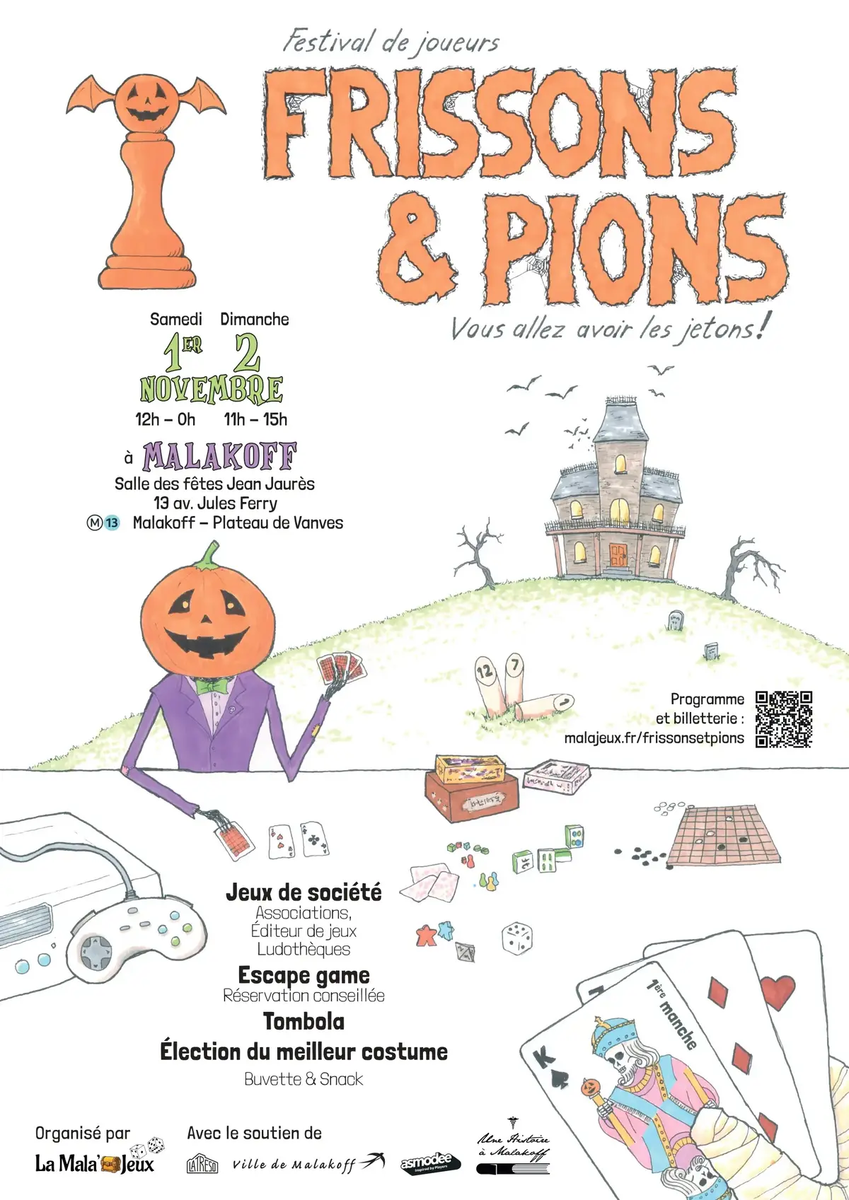 Affiche officielle Frissons & Pions 2025