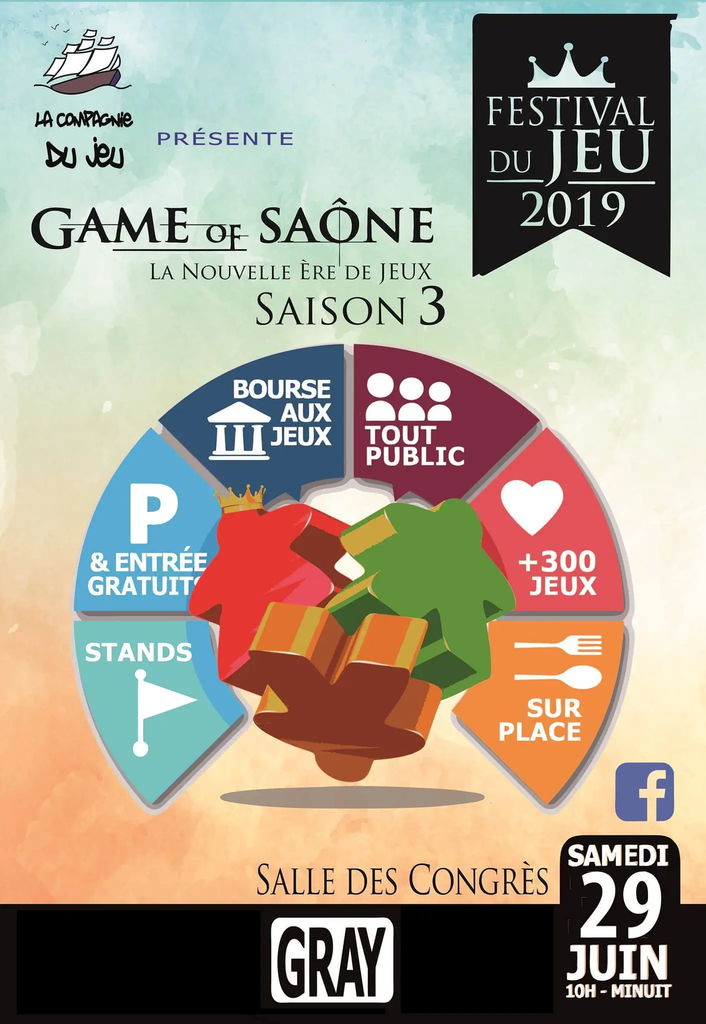 Affiche officielle Game of Sa么ne 2019