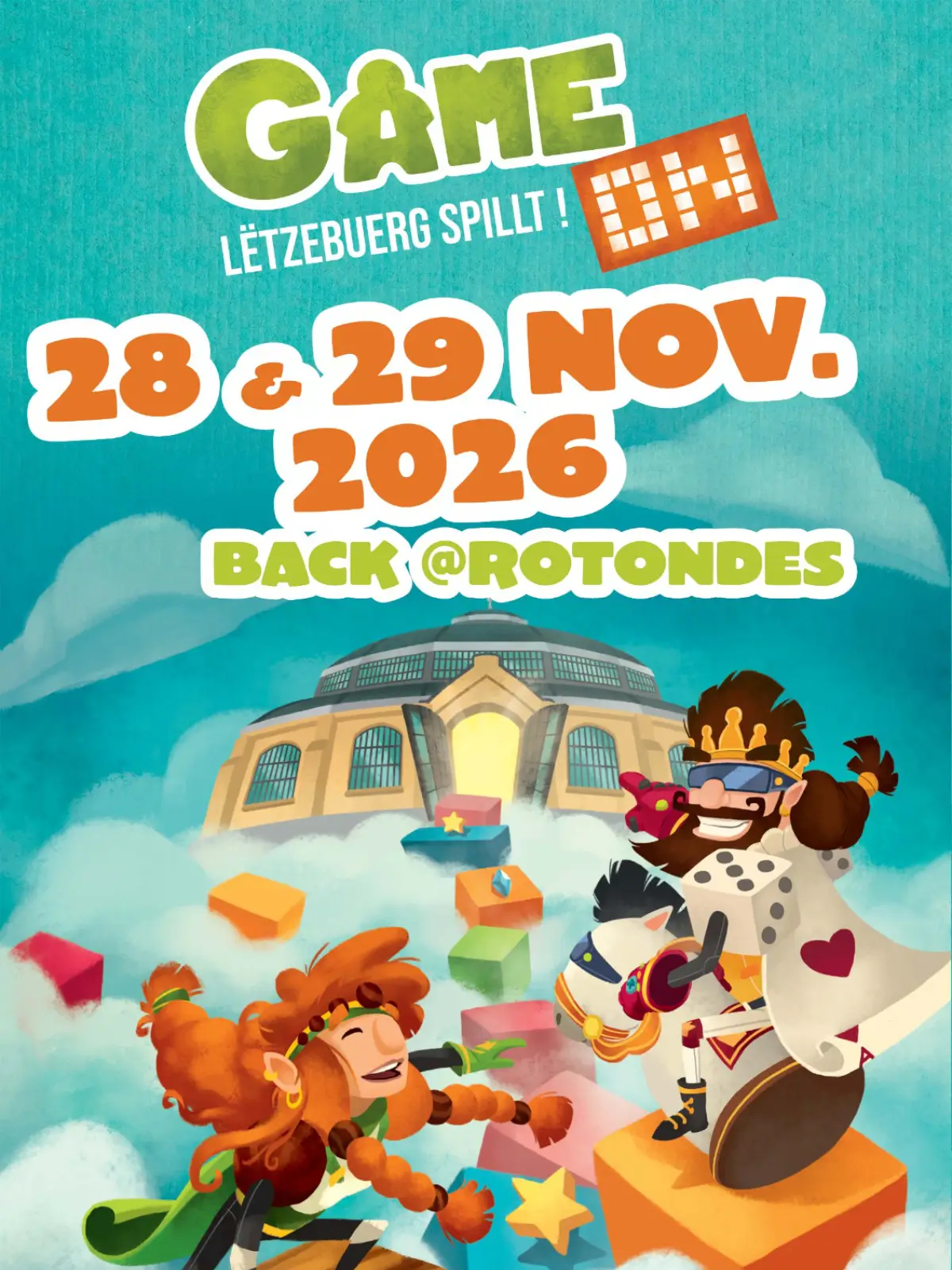 Affiche officielle Game On - Lëtzebuerg spillt 2026