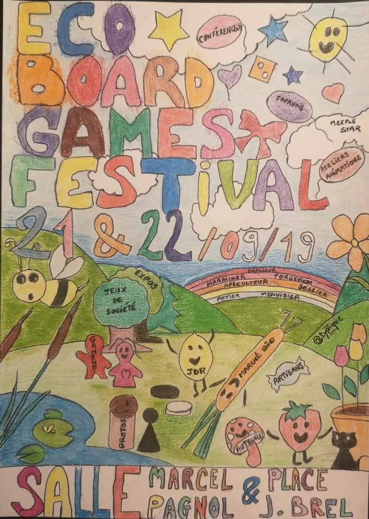 Affiche officielle Gamenki Éco-boardgames festival 2019