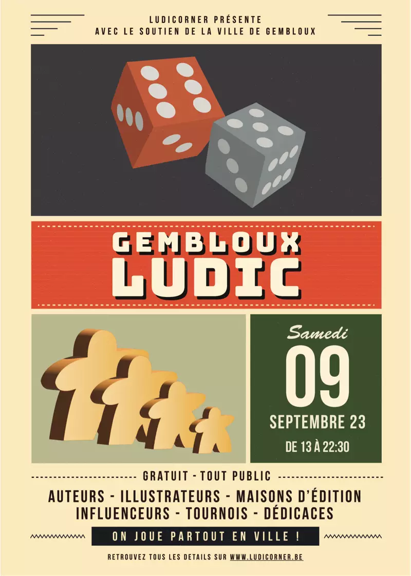 Affiche officielle Gembloux Ludic 2023