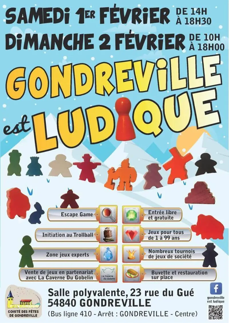 Affiche officielle Gondreville est ludique 2021