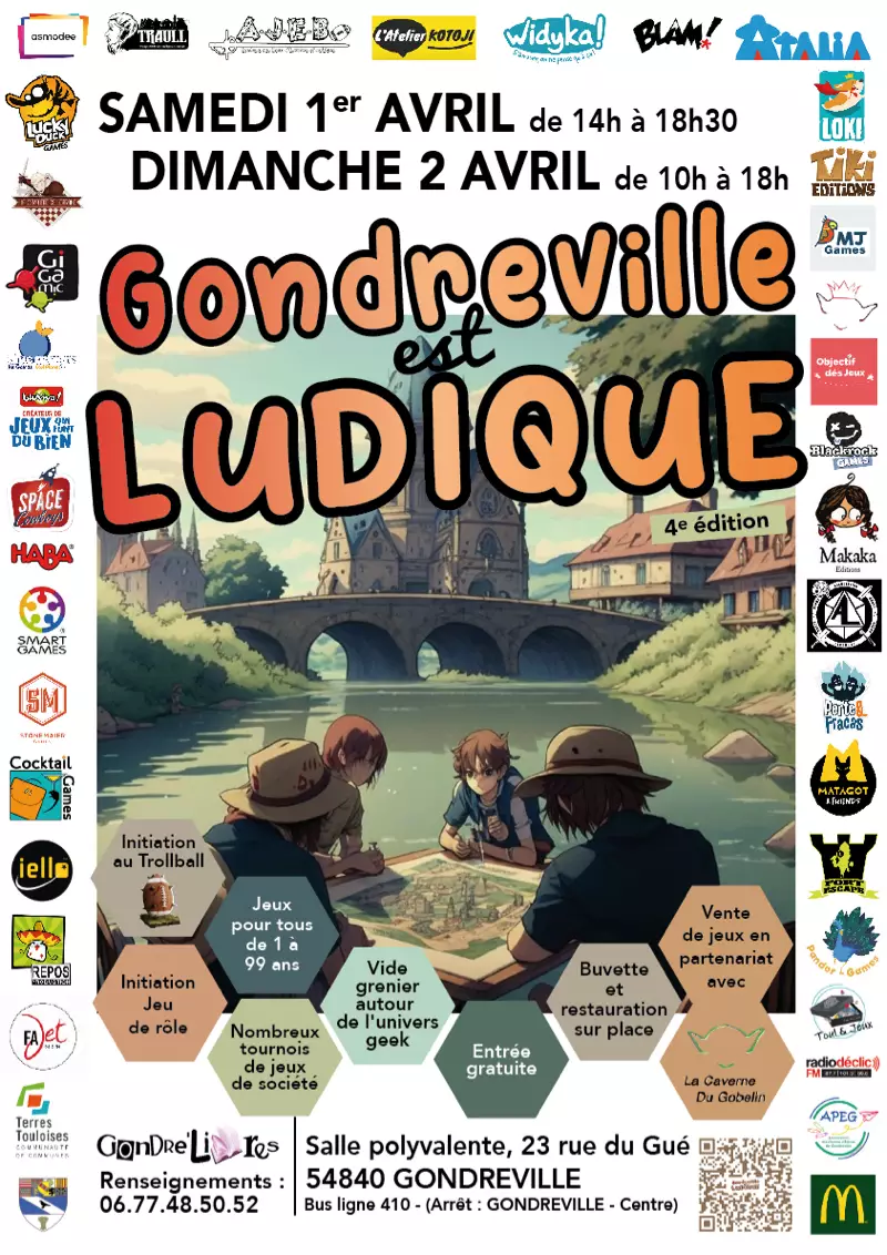 Affiche officielle Gondreville est ludique 2023