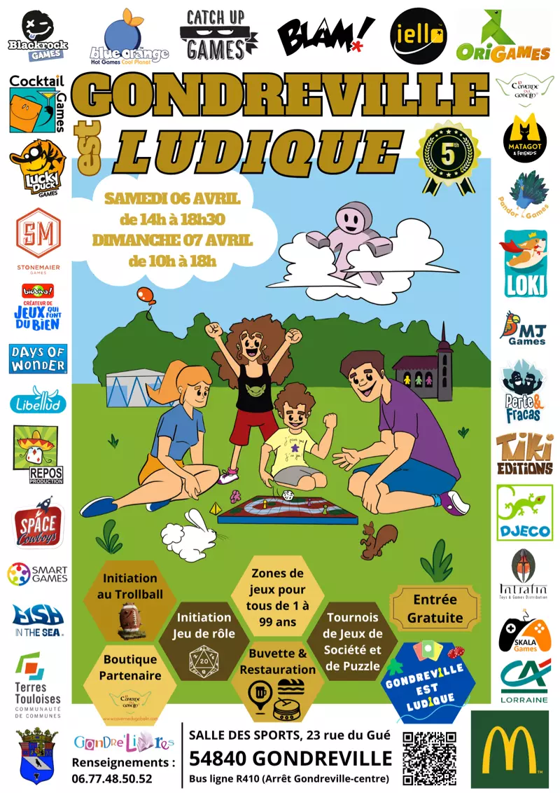 Affiche officielle Gondreville est ludique 2024