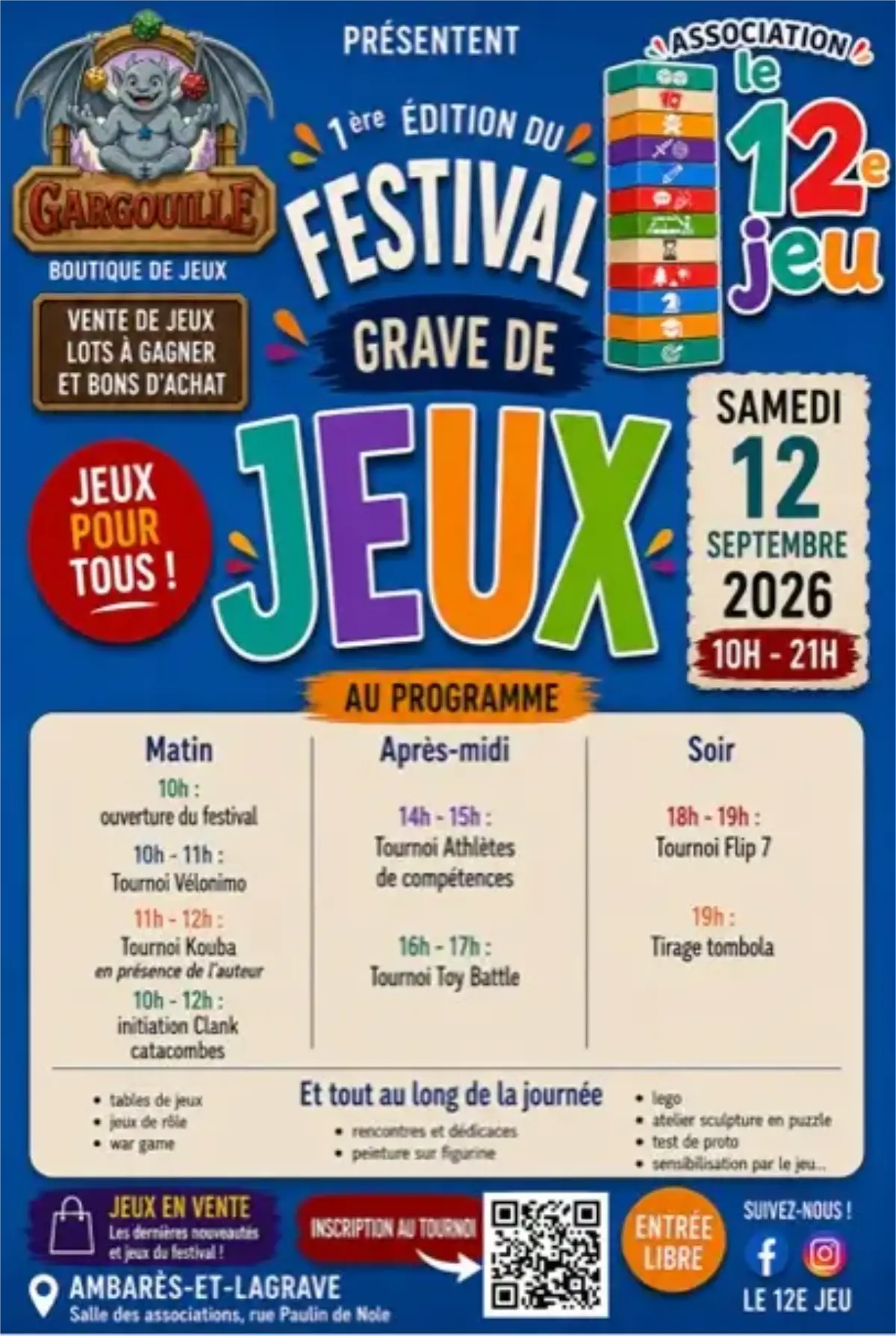 Affiche officielle Grave de jeux 2026