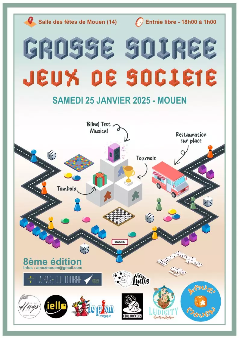 Affiche officielle La Grosse Soirée Jeux de Société 2025