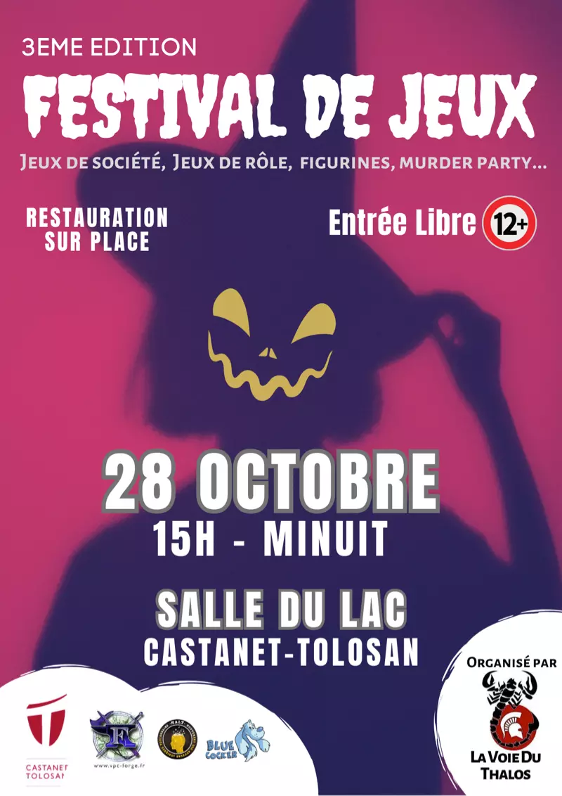 Affiche officielle Festival de jeux Halloween 2023