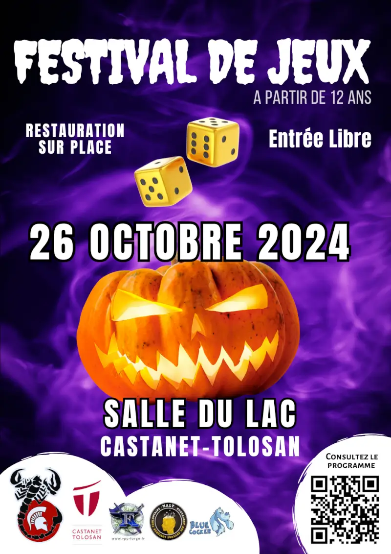 Affiche officielle Festival de jeux Halloween 2024
