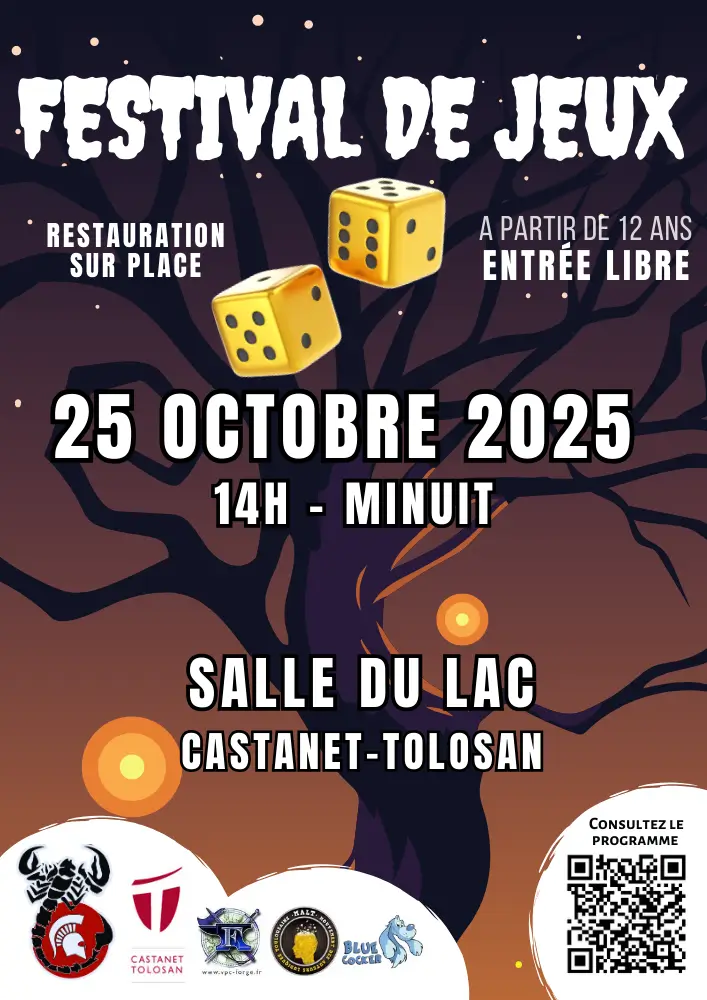 Affiche officielle Festival de jeux Halloween 2025