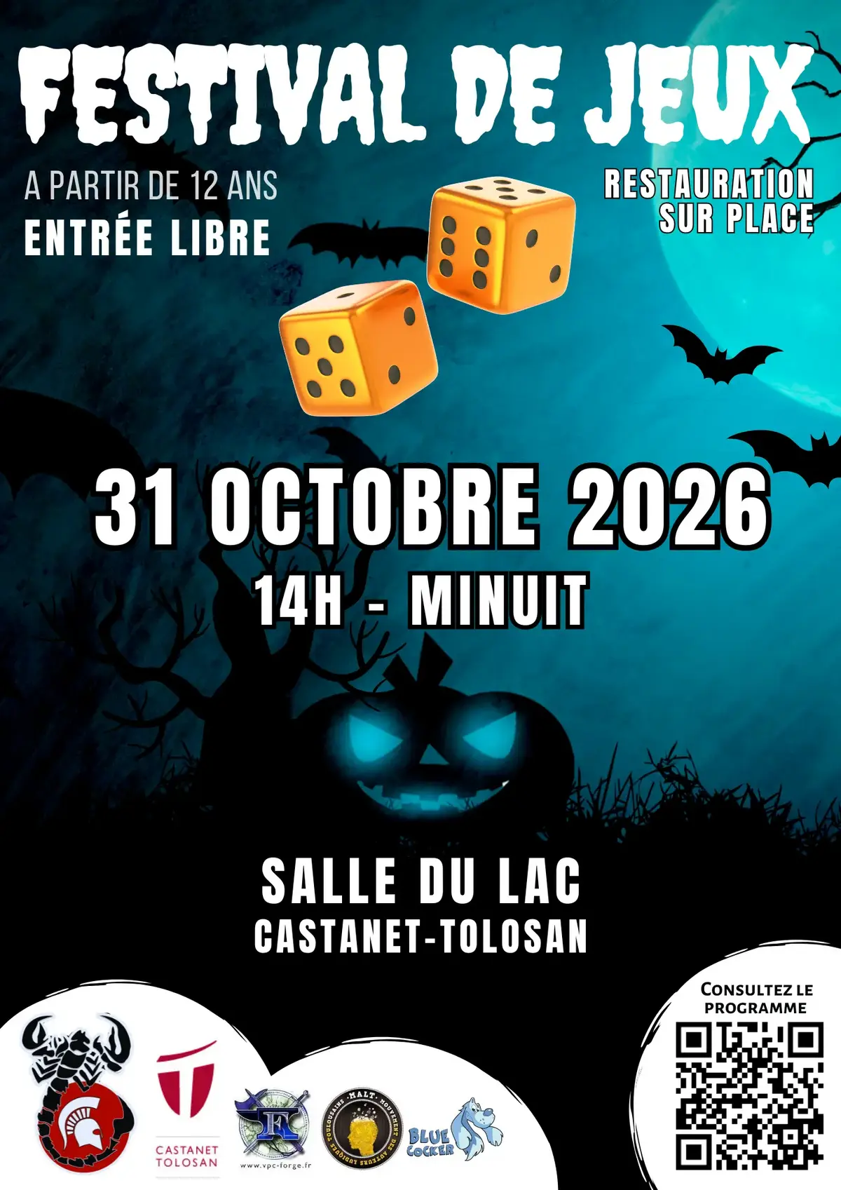 Affiche officielle Festival de jeux Halloween 2026