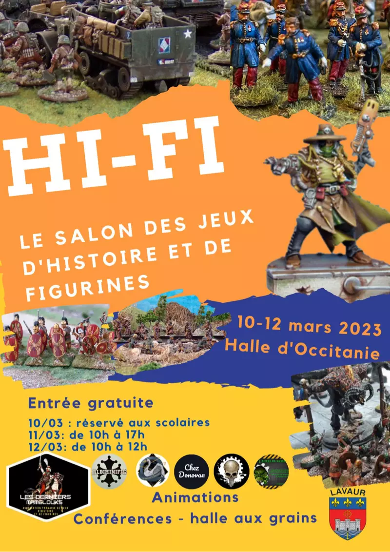 Affiche officielle HI-FI 路 Salon du jeu d'Histoire et de figurines 2023