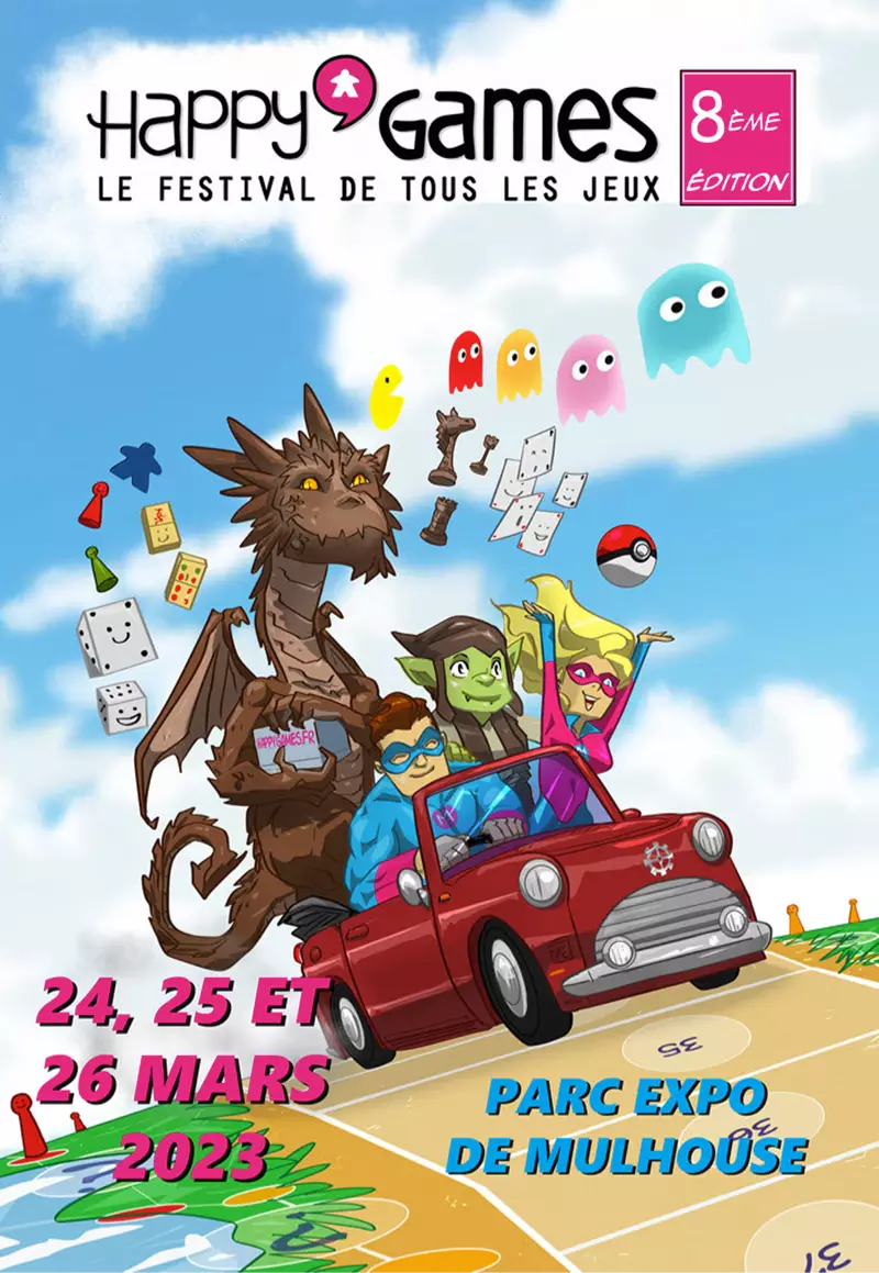 Affiche officielle Happy'Games Mulhouse 2023
