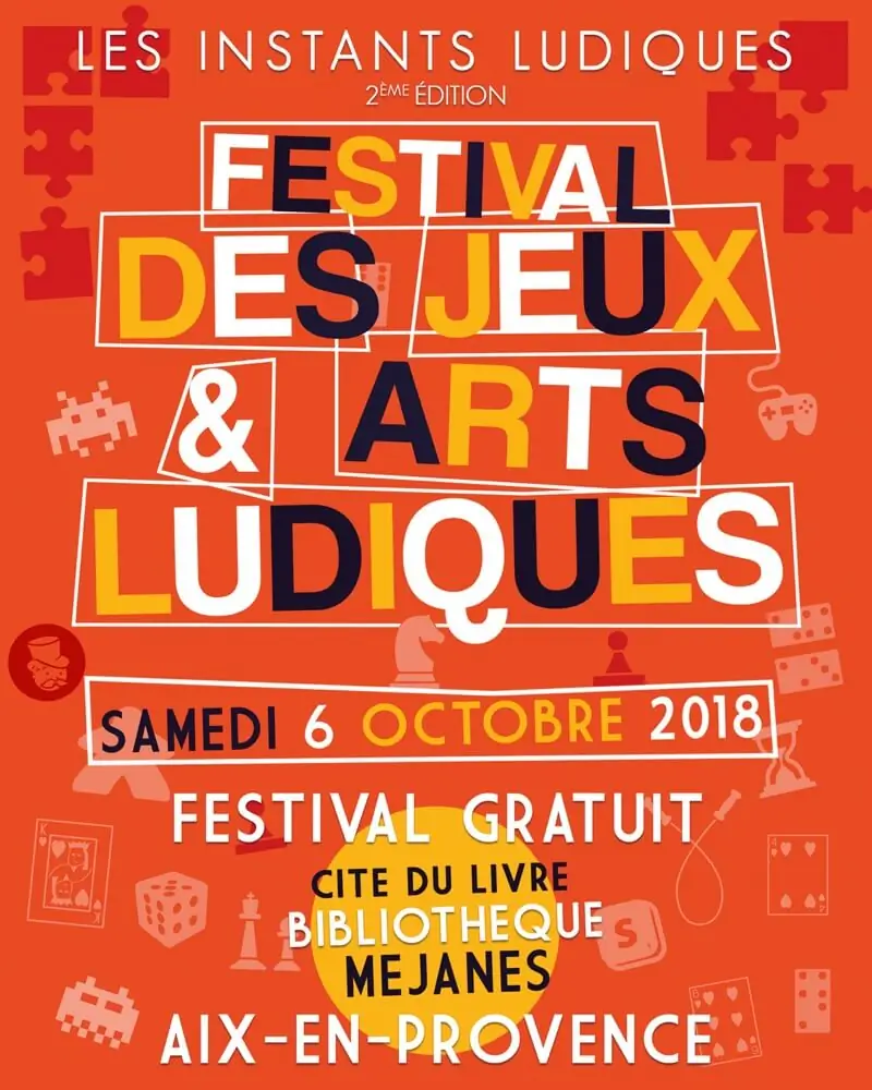 Affiche officielle Les Instants Ludiques, festival des Jeux & Arts Ludiques 2018