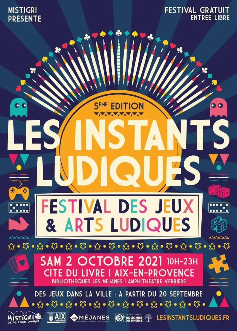 Affiche officielle Les Instants Ludiques, festival des Jeux & Arts Ludiques 2021