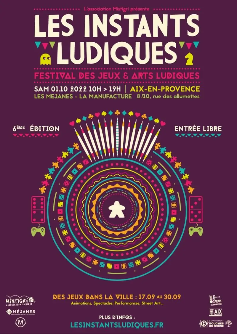 Affiche officielle Les Instants Ludiques, festival des Jeux & Arts Ludiques 2022