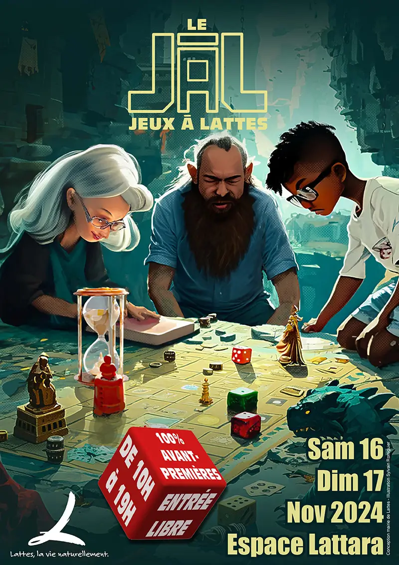 Affiche officielle JAL - Jeux à Lattes 2024