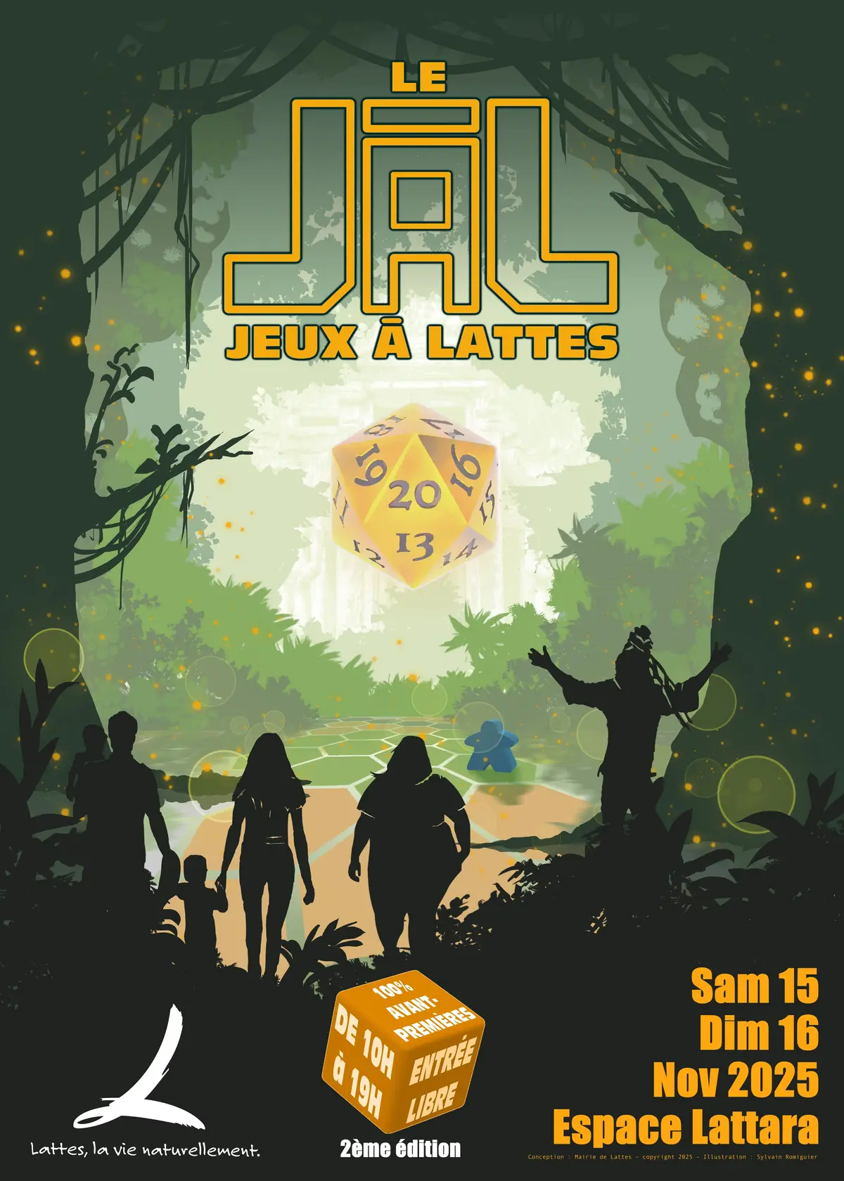 Affiche officielle JAL - Jeux à Lattes 2025
