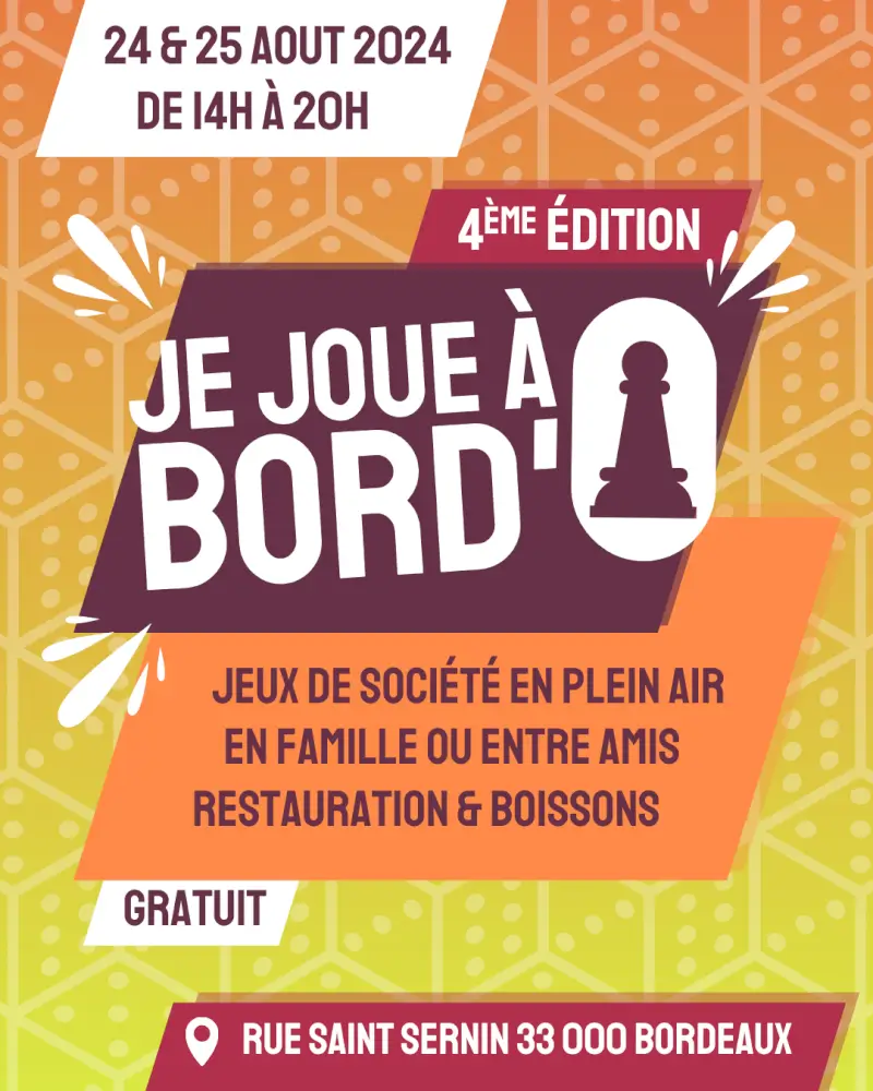 Affiche officielle Je joue à Bord'O 2024