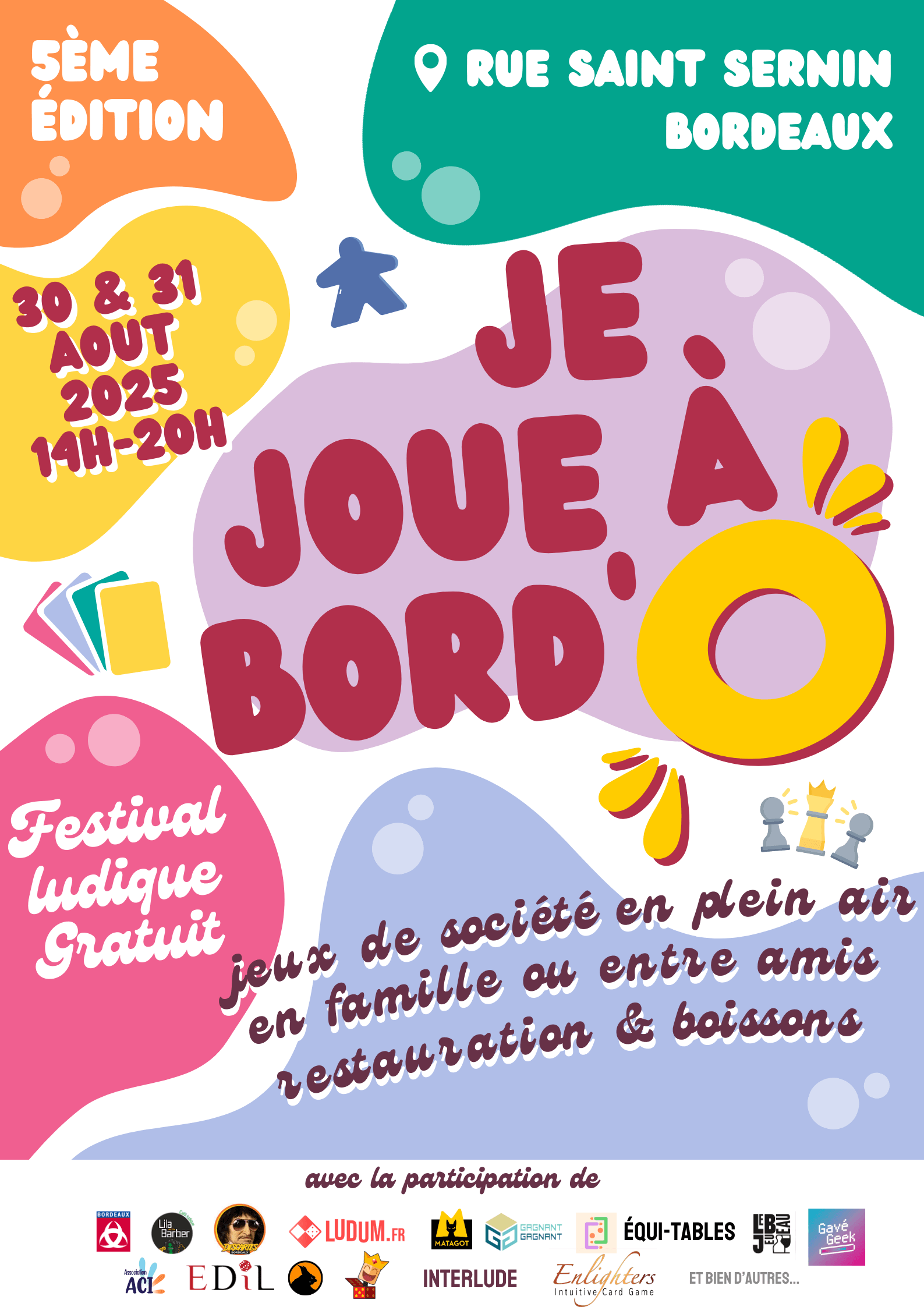 Official poster Je joue à Bord'O 2025