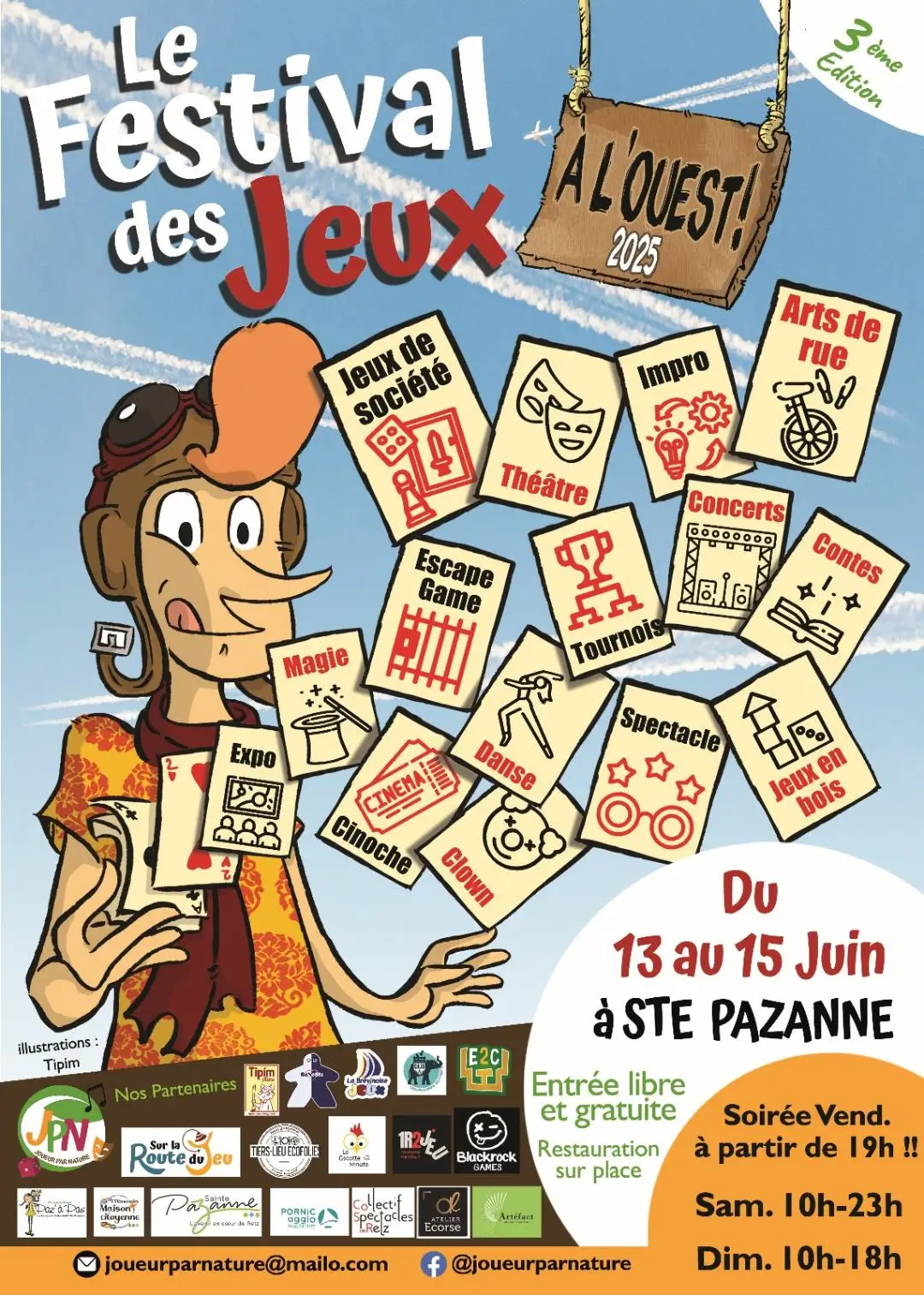 Affiche officielle Festival des jeux à l'ouest 2025