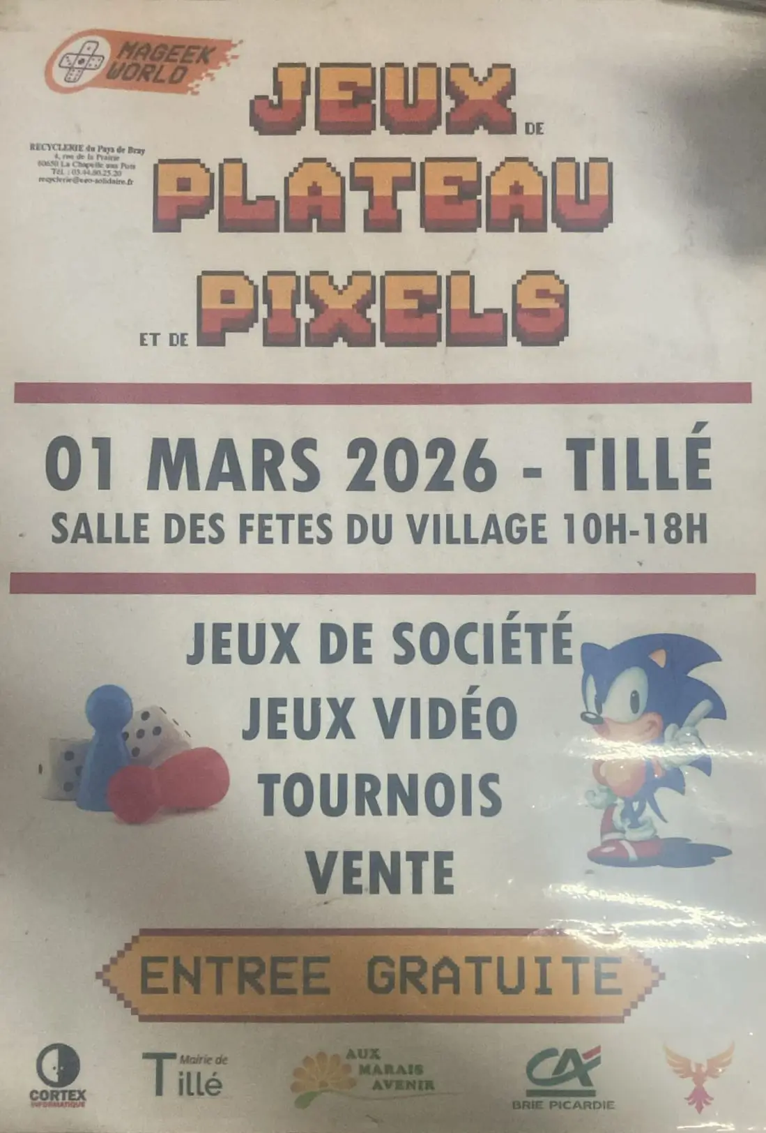 Affiche officielle Jeux de plateau et de pixels 2026