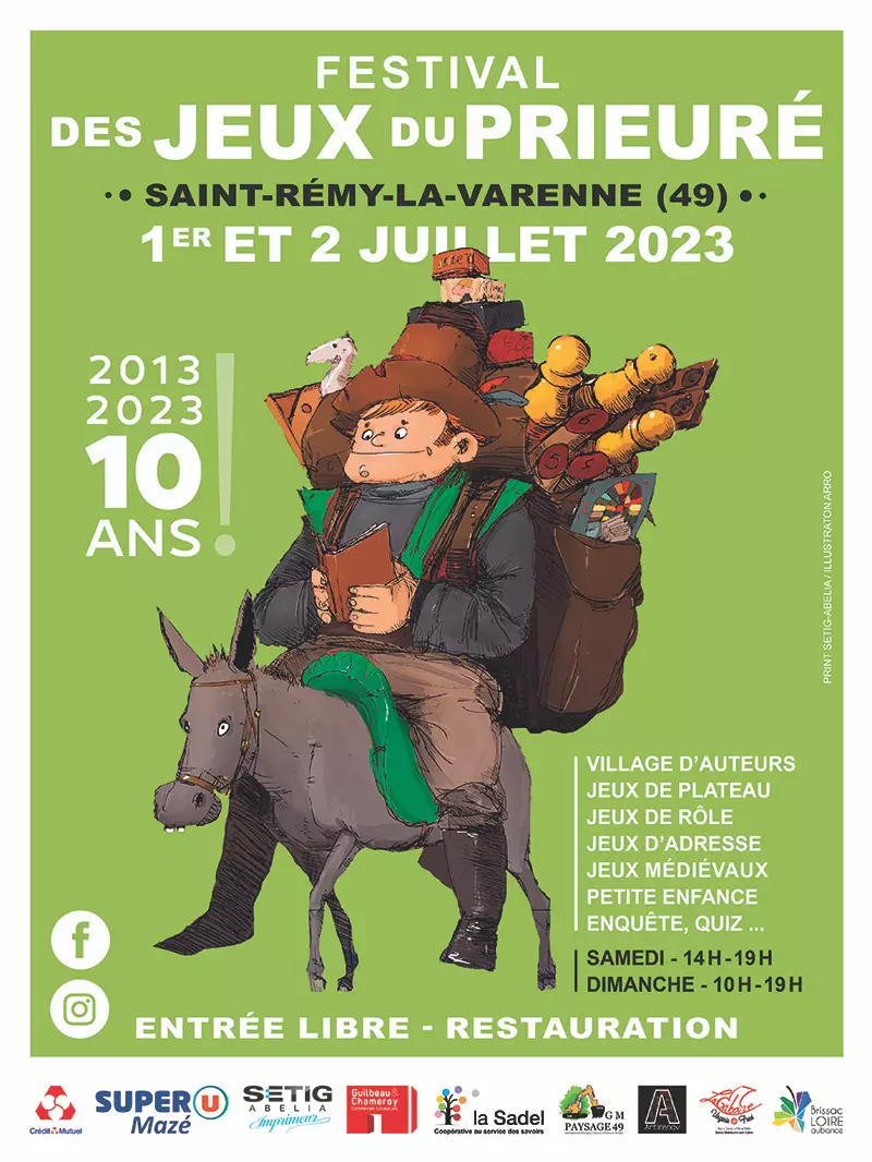 Affiche officielle Festival des Jeux du Prieuré 2023