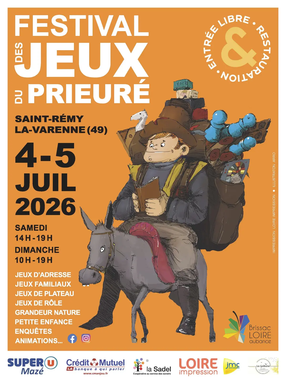 Affiche officielle Festival des Jeux du Prieuré 2026