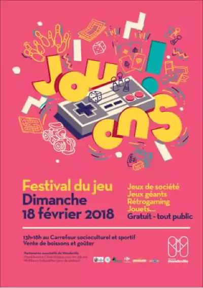 Affiche officielle Jouons ! Festival du jeu de Mondeville 2018