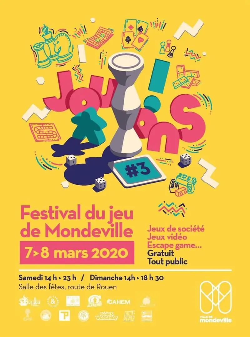 Affiche officielle Jouons ! Festival du jeu de Mondeville 2020