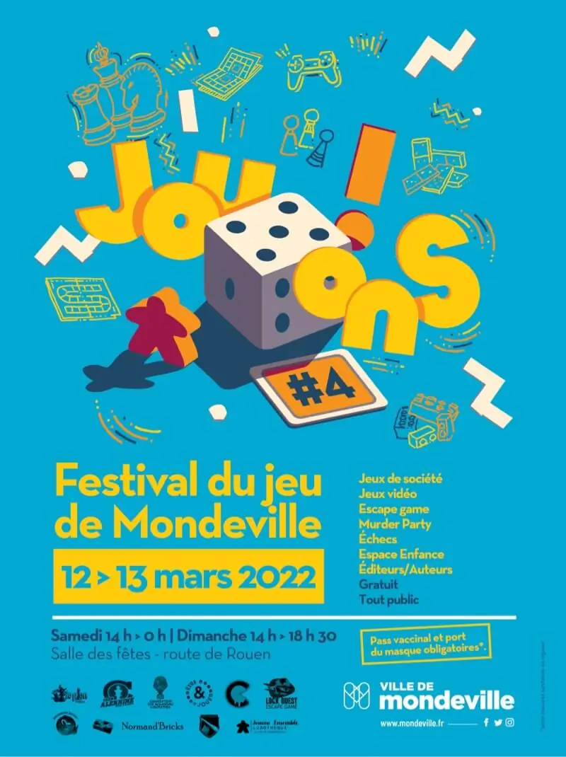 Affiche officielle Jouons ! Festival du jeu de Mondeville 2022