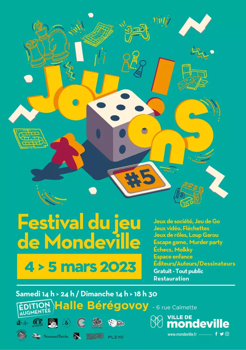 Affiche officielle Jouons ! Festival du jeu de Mondeville 2023