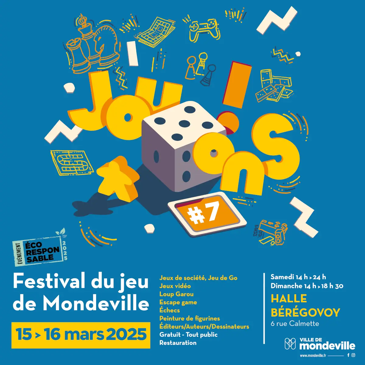 Affiche officielle Jouons ! Festival du jeu de Mondeville 2025