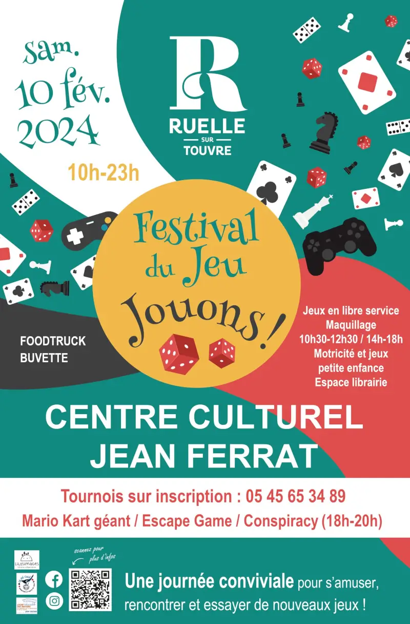 Affiche officielle Festival du jeu Jouons ! 2024