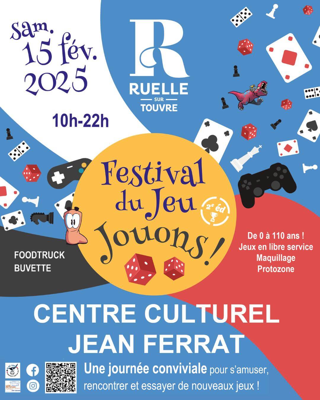 Affiche officielle Festival du jeu Jouons ! 2025