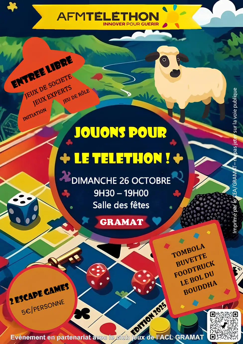 Affiche officielle Jouons pour le téléthon 2025