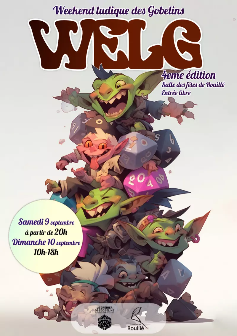 Affiche officielle WELG - Week-end ludique des Gobelins 2023