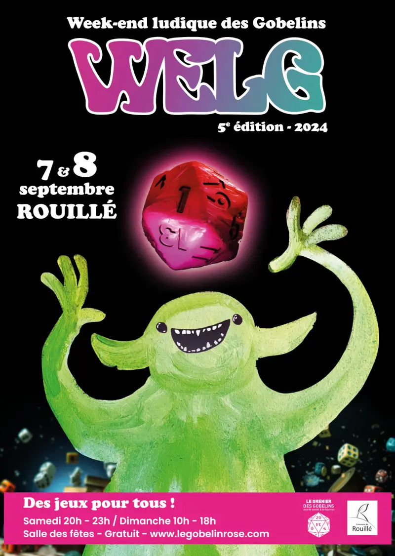 Affiche officielle WELG - Week-end ludique des Gobelins 2024